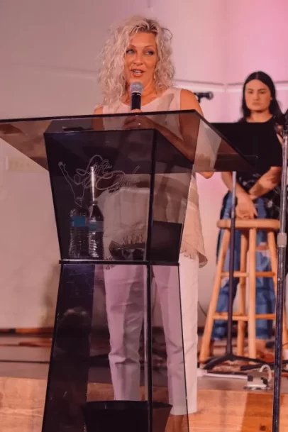Pastor Becky Darst at Trinity Church Palestine, Texas